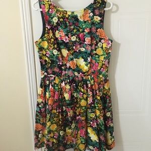 Zara -Floral Print low-back dress